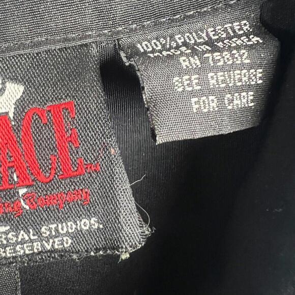 Vintage Scarface Tony Montana Universal Studios Dragonfly Button Shirt Sz L - Picture 3 of 7